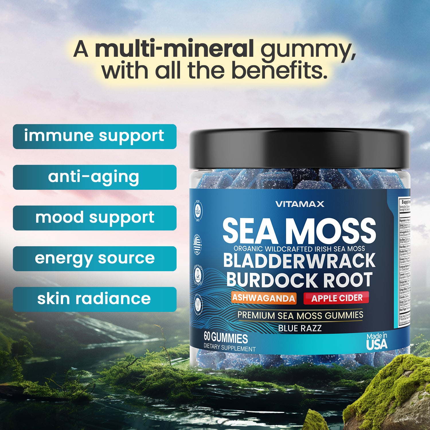 Irish Seamoss Blue Razz